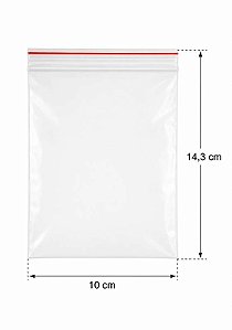 SACO ZIP N 05 10CMX14,3CM FD.10X100 MEDIX