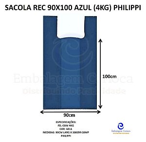 SACOLA REC 90X100 AZUL PCT (4KG) PHILIPPI