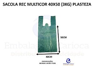SACOLA REC MULTICOR 40X50 (3KG) PLASTEZA
