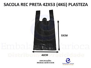 SACOLA REC PRETA 42X53 (4KG) PLASTEZA