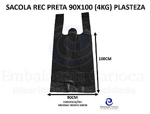SACOLA REC PRETA 60X75 (4KG) PLASTEZA