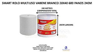 SMART ROLO MULTIUSO VABENE BRANCO 28X40 600 PANOS 240M