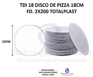 TDI 18 DISCO DE PIZZA 18CM FD. 2X200 TOTALPLAST