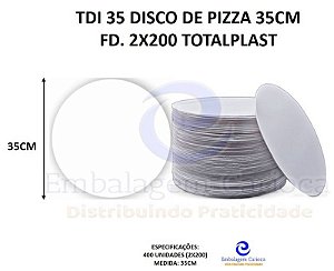 TDI 35 DISCO DE PIZZA 35CM FD. 2X200 TOTALPLAST