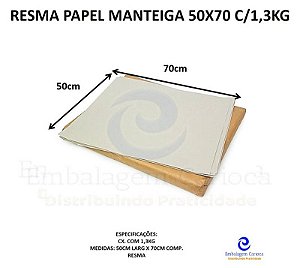 TOALHA 70X50 CRISTAL C/1,3KG (RESMA PAPEL MANTEIGA)