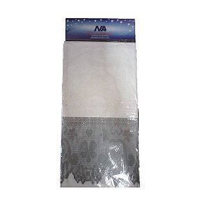 TOALHA MESA 70X70 LEITOSA DECORADA PRATA C/ 10 UND