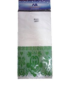 TOALHA MESA 70X70 LEITOSA DECORADA VERDE CLARO PCT C/10 UND