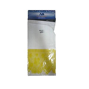TOALHA MESA 80X80 LEITOSA DECORADA AMARELO PCT C/10 UND