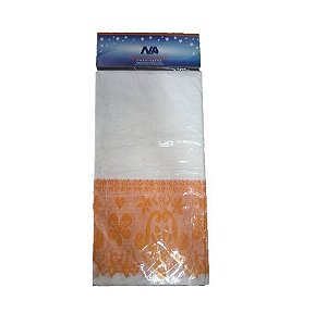 TOALHA MESA 80X80 LEITOSA DECORADA LARANJA PCT C/10 UND