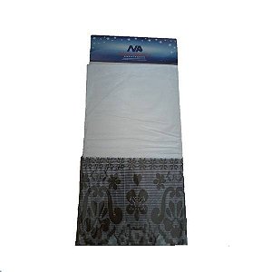 TOALHA MESA 80X80 LEITOSA DECORADA MARROM PCT C/10 UND