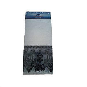 TOALHA MESA 80X80 LEITOSA DECORADA PRETO PCT C/10 UND