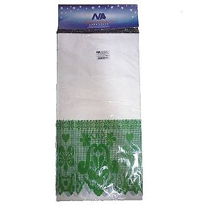 TOALHA MESA 80X80 LEITOSA DECORADA VERDE CLARO PCT C/10 UND