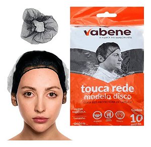 TOUCA REDE PRETA DESCARTAVEL FD.10X10 VABENE