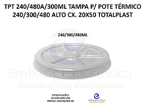 TPT 240/480A/300ML TAMPA P/ POTE TERMICO 240/300/480 ALTO CX. 20X50 TOTALPLAST