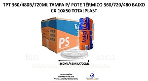 TPT 360/480B/720ML TAMPA P/ POTE TERMICO 360/720/480 BAIXO CX.10X50 TOTALPLAST