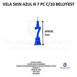 VELA SKIN AZUL N 7 PC C/10 BELLYFEST