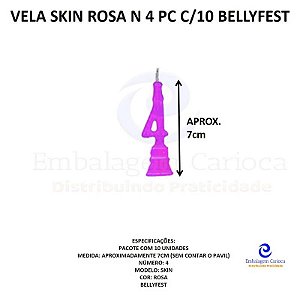 VELA SKIN ROSA N 4 PC C/10 BELLYFEST