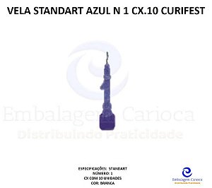 VELA STANDART AZUL N 1 CX.10 CURIFEST