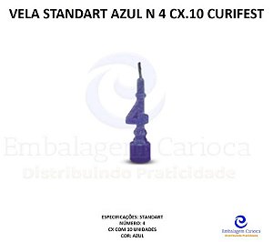 VELA STANDART AZUL N 4 CX.10 CURIFEST