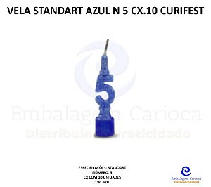 VELA STANDART AZUL N 5 CX.10 CURIFEST