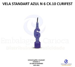 VELA STANDART AZUL N 6 CX.10 CURIFEST