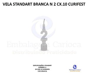 VELA STANDART BRANCA N 2 CX.10 CURIFEST