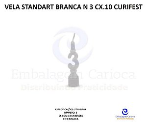 VELA STANDART BRANCA N 3 CX.10 CURIFEST