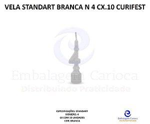 VELA STANDART BRANCA N 4 CX.10 CURIFEST