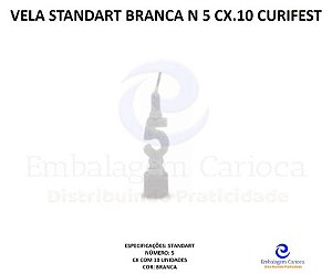 VELA STANDART BRANCA N 5 CX.10 CURIFEST