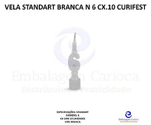 VELA STANDART BRANCA N 6 CX.10 CURIFEST