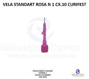 VELA STANDART ROSA N 1 CX.10 CURIFEST