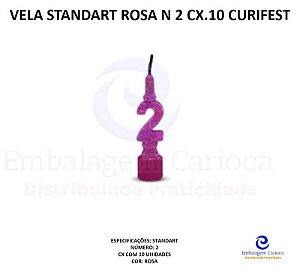 VELA STANDART ROSA N 2 CX.10 CURIFEST