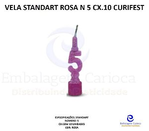 VELA STANDART ROSA N 5 CX.10 CURIFEST
