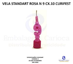 VELA STANDART ROSA N 9 CX.10 CURIFEST
