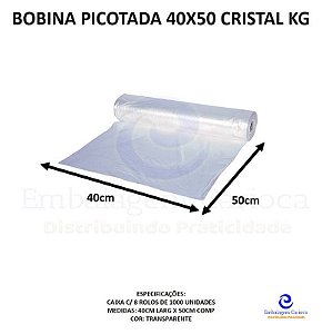 BOBINA PICOTADA 40X50 CRISTAL KG