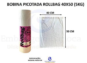 BOBINA PICOTADA ROLLBAG 40X50 KG