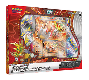 Box Pokémon Destino Paradoxais Fogo Corrosão Ex