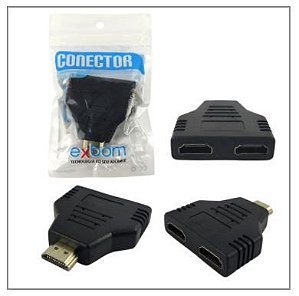 SPLITTER ADAPTADOR HDMI 1 ENTRADA X 2 SAIDA EXBOM