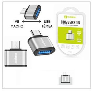 ADAPTADOR CONVERSOR OTG USB FEMEA X V8 MACHO SUMEXR SX-ZJ19