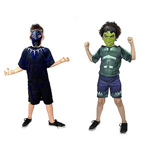 Fantasia Pantera Negra e Hulk Os Vingadores