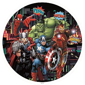 Painel Festa Redondo 3d Vingadores Avengers 1,80M