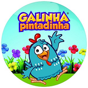 Painel Festa Redondo 3d Galinha Pintadinha Sublimação 1,80M