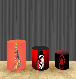 Capa Para Trio De Mesas Cilindro Naruto Kit 3 Capas