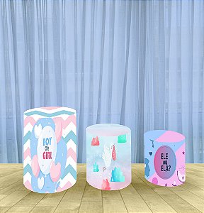 Capa Para Trio De Mesas Cilindro Festa Infantil  Kit 3 CCR-2