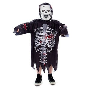 Fantasia Vampiro Infantil Halloween com Capa e Foice