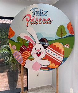 Painel Festa Redondo Pascoa 1 3d 1,50 Diametro