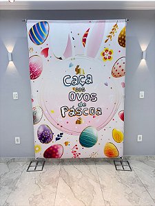 Painel Festa Retangular Para Casado 1,5x2,2m Pascoa 1