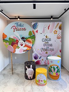 Trio Capa Cilindro Vest Fácil Pascoa 1 + Kit Painéis Casado