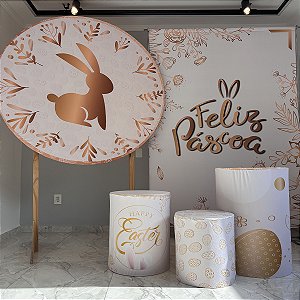 Trio Capa Cilindro Vest Fácil Pascoa 2 + Kit Painéis Casado