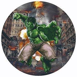 Painel Festa Redondo Hulk 2, 3d Sublimado 1,80 Diametro